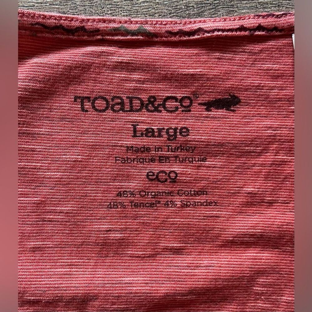 Toad&Co women’s size large burnt orange sleeveless tie wrap dress organic cotton - Picture 5 of 10